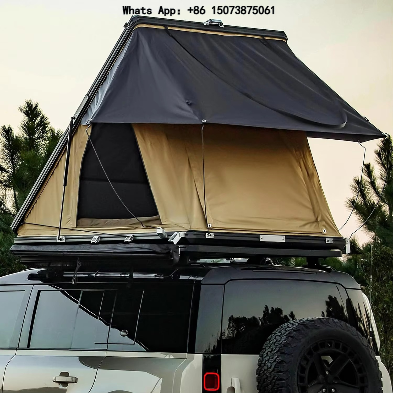 Roof Top Tent Ladder Telescopic - Sert Kabuklu Çatı Çadırı, 2-3 Kişilik