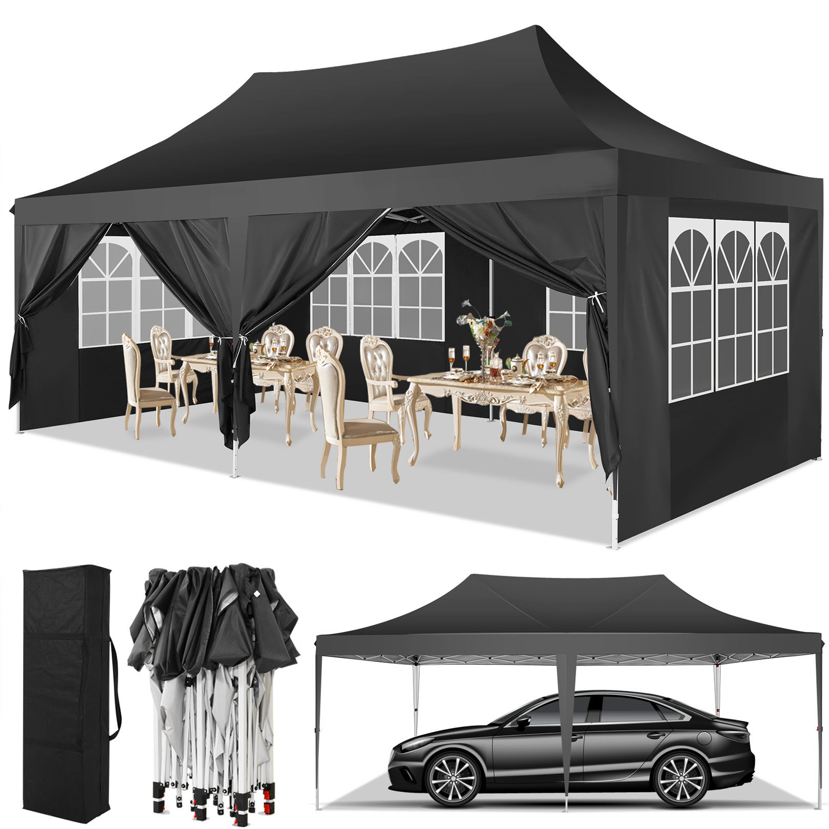 Roof Top Tent Annex Room - 10x20 Ölçülerinde 6 Yan Duvarlı Açılır